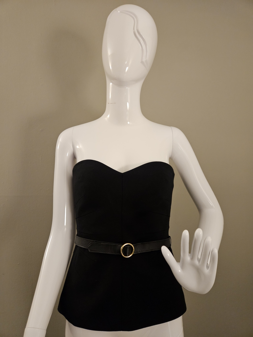 Trina Turk Strapless Black Top Size 2 Like New